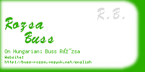 rozsa buss business card